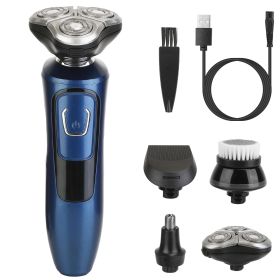 4 In 1 Electric Razor Shaver Rechargeable Cordless Head Beard Trimmer Shaver Kit IPX7 Waterproof Dry Wet Grooming Kit