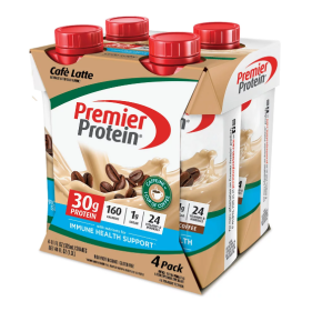 Premier Protein Shake;  CafâˆšÂ© Latte;  30g Protein;  11 fl oz;  4 Ct