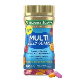 Nature's Bounty Kids Multi Jelly Bean Multivitamin Supplements;  Raspberry Orange;  90 Count