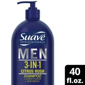 Suave Men 3 in 1 Shampoo Conditioner Bodywash Citrus Rush;  40 oz