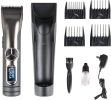 Bosonshop Professional Cordless Rechargeable Hair Clipper Kit for Men with Charging Base for Barbers 4 Guide Combs & 5 Speeds