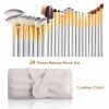 24pcs Makeup Brushes Set Powder Foundation Eyeshadow Eyeliner Lip Champagne