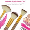 24Pcs Makeup Brushes Set Eye Shadows Face Foundation Brushes Cruelty-Free Synthetic Fiber Bristles