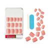 KISS Salon Color Short Square Fake Nails Glossy Solid Pink Guilty 28 Ct.