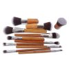 11 Pcs Bamboo Handle Makeup Brushes Beauty Tools Set