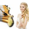 24pcs Makeup Brushes Set Powder Foundation Eyeshadow Eyeliner Lip Champagne