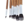 11 Pcs Bamboo Handle Makeup Brushes Beauty Tools Set