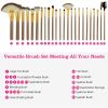 24Pcs Makeup Brushes Set Eye Shadows Face Foundation Brushes Cruelty-Free Synthetic Fiber Bristles