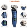 4 In 1 Electric Razor Shaver Rechargeable Cordless Head Beard Trimmer Shaver Kit IPX7 Waterproof Dry Wet Grooming Kit