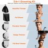 5-In-1 Men's Beard Trimmer Cordless Hair Clipper Electric Waterproof Shaver