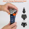 4 In 1 Electric Razor Shaver Rechargeable Cordless Head Beard Trimmer Shaver Kit IPX7 Waterproof Dry Wet Grooming Kit