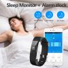 ID115PLUS HR bracelet-black fitness tracker; with blood pressure heart rate sleep health monitor; fo