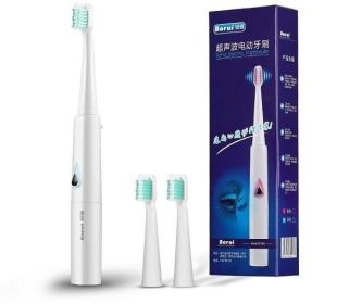 Toothbrush for Adults Toothbrush Cross Action Teeth Brush Battery Teeth Whitening Brush with Replacement (Color: 1, size: M)