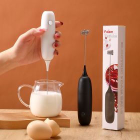 Electric Milk Frother Handheld Egg Beater Coffee Frother Electric Stirrer - Matcha Whisk & Drink Mixer Handheld - Hand Held Milk Frother & Electric Wh (Color: Black)