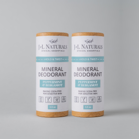 Mineral Deodorant (Duo) (Scent 2: Rosemary & Cedarwood, Scent 1: Bergamot & Vanilla)