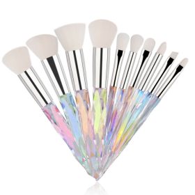 New Makeup Brush Set Eyebrow Shadow Lip Pencil Blush Cosmetic Brushes Blending Colorful Amazing Set (Color: White)