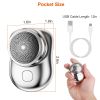 Electric Razor for Men Mini Shaver Portable Pocket Size Shaver USB Rechargeable Dry Usage for Home Travel Office