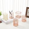 Metal Iron Penholder Office Storage And Sorting Basket Stationery Makeup Brush Storage Bucket Multifunctional Penholder