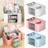 1pc Desktop Storage Drawers Cosmetic Makeup Organizer, Jewelry Display Box, Large Capacity Storage Box With Transparent Drawer, Pen Holder, Office Sta